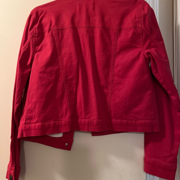 BCBGeneration Red Jean Jacket - Picture 3 of 5